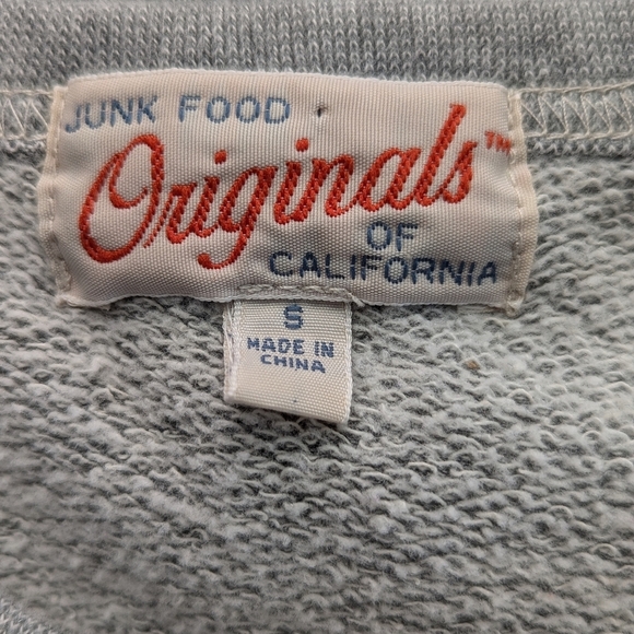 Vintage Style Minnesota Vikings Sweatshirt Junk Food Originals Gray Size Small - Picture 6 of 7